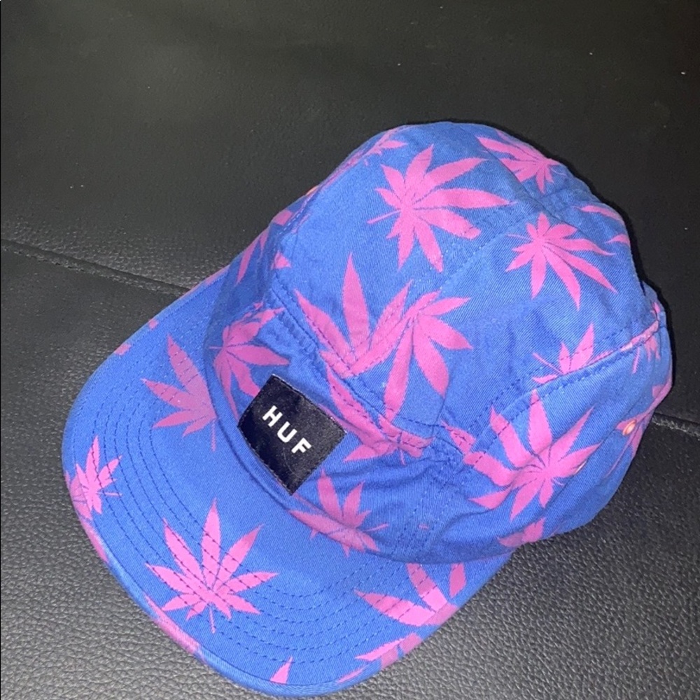 HUF Plantlife Box Logo Blue and Pink 5 Panel Hat